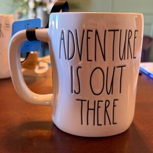 Rae Dunn White Mug - Adventure Is Out There “Up”